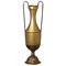 Decorative Antique Style Metal Jug Floor Vase with 2 Handles - Vintage Inspired Rustic Design for Entryway, Living Room, or Dining Room - Tall Elegant Home Decor Accent - Classic Metal Vase